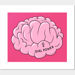 Girl Power Brain Posters and Art